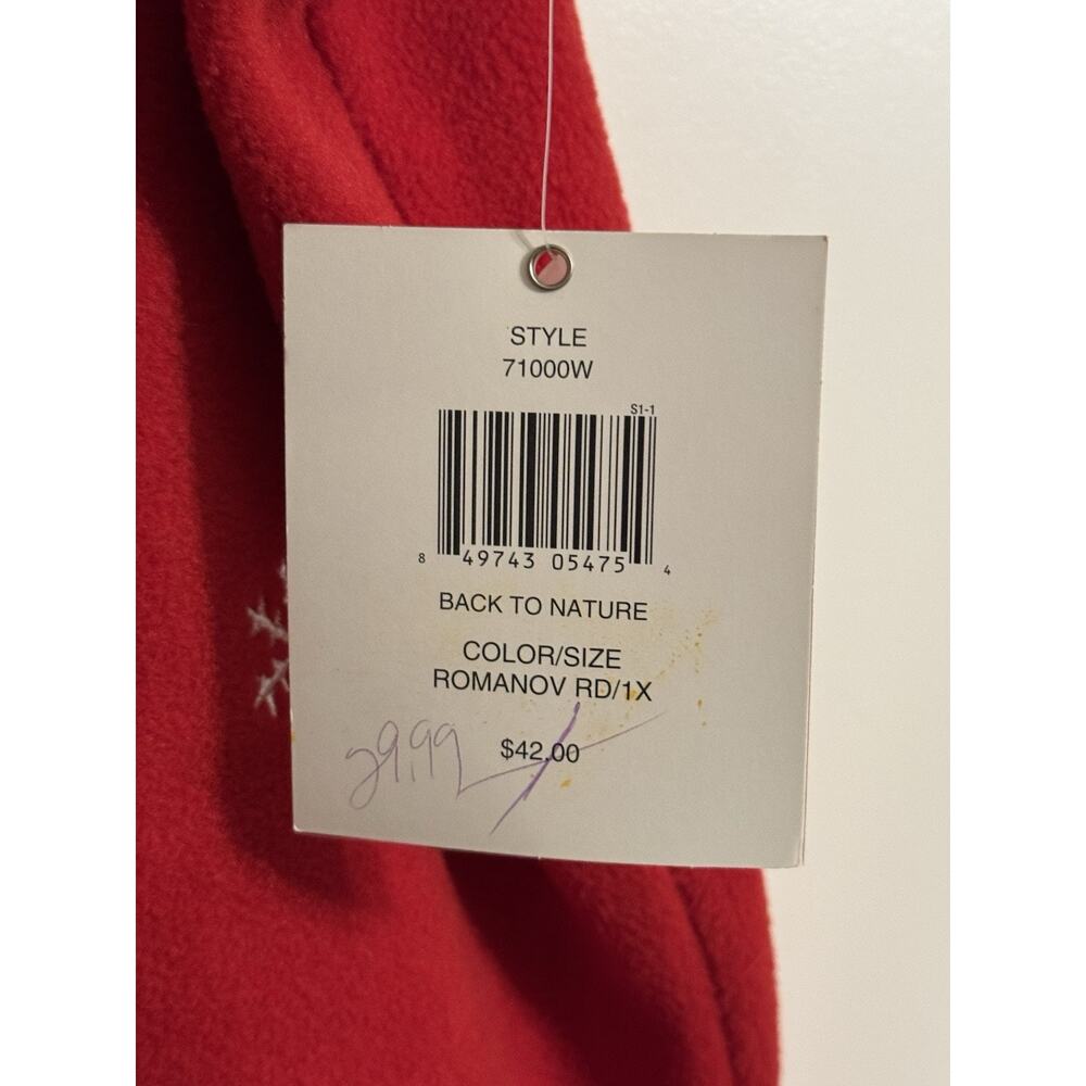 Breckenridge Fleece Vest Bear Women Sz 1X Vintage Red Holiday Christmas NWT - Picture 4 of 11